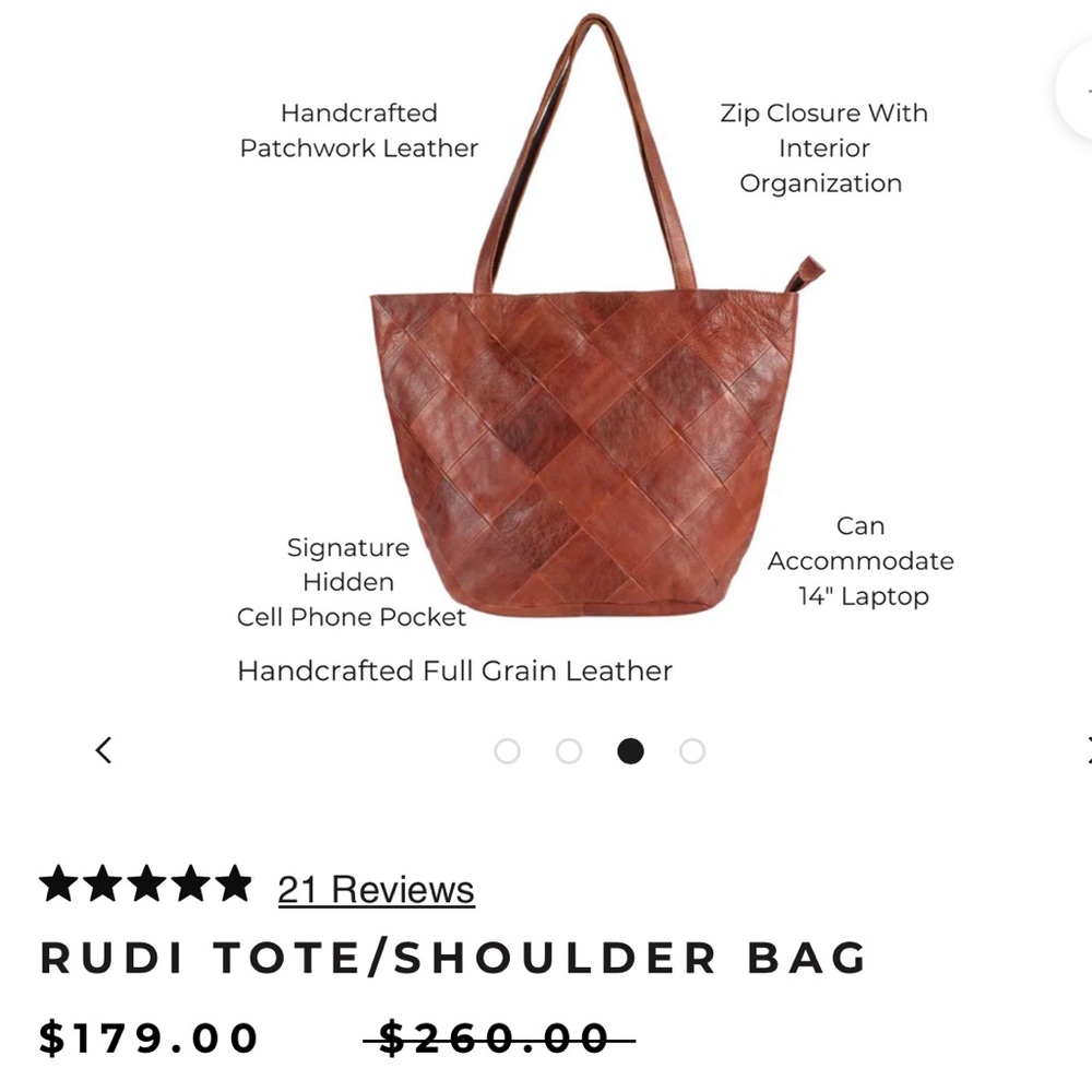 SOLD OUT EVERYWHERE- NWT LATICO RUDI BAG!  Gorgeous - softest Leather!